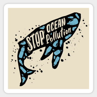 Whale Stop Ocean Pollution Sticker